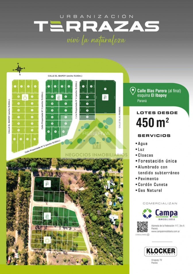 Venta de Lotes- Urbanizacion Terrazas- Blas Parera