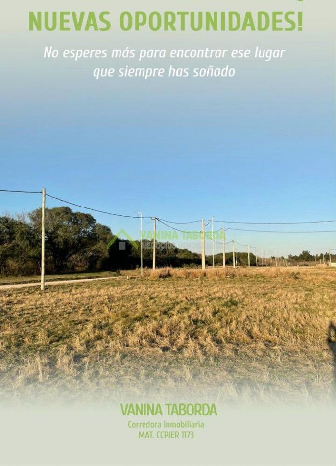 VENTA DE LOTES FINANCIADOS EN PESOS EN STROBEL , DIAMANTE