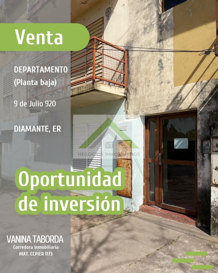 VENTA DEPARTAMENTO PLANTA BAJA- DIAMANTE